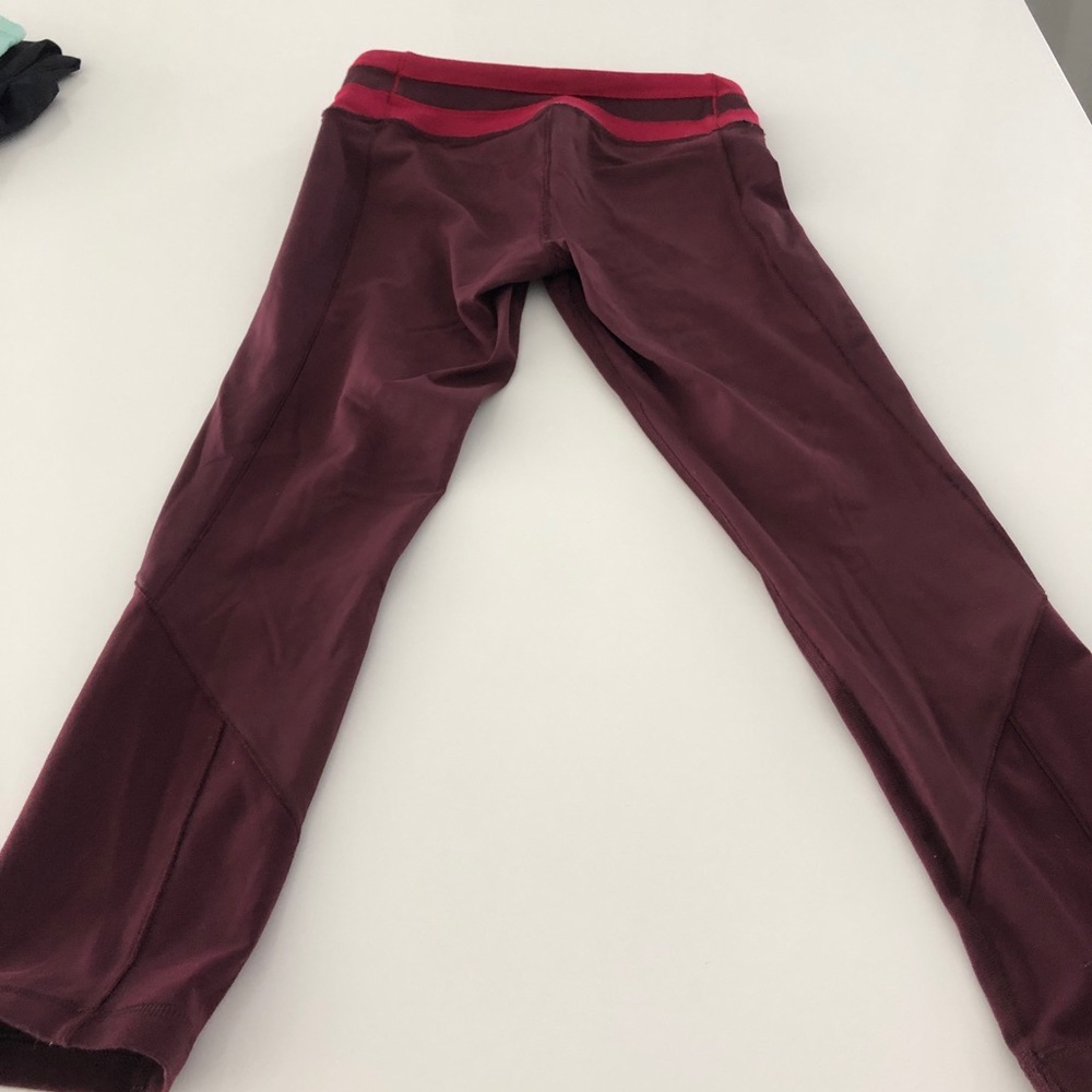 Maroon Red Lululemon Leggings